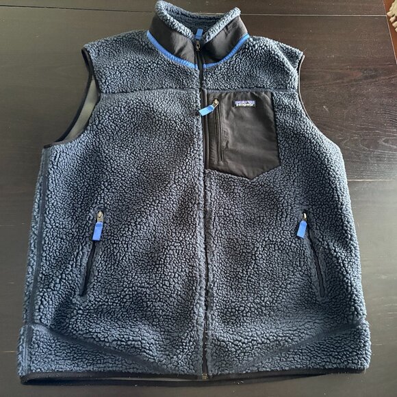 Mens Patagonia Classic Retro-X Blue Fleece Vest Size XXL - Picture 1 of 9